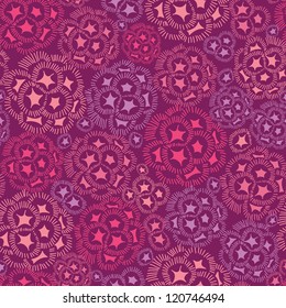 Abstract underwater flowers seamless pattern background