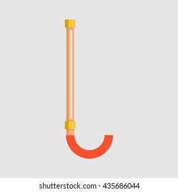 abstract underwater tube on white background.