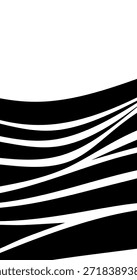 Abstrakte wellenförmige Linien mit Twist-Kurve schwarz-weiß Streifen Cover Design