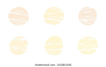 Abstract uneven circle shapes. Vector