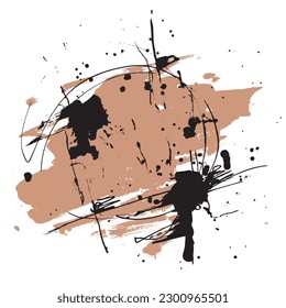 Abstract Uneven torn art brush stroke. Grunge background. Old texture