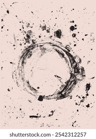 Abstract Uneven torn art brush stroke. Grunge background. Old texture