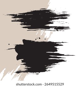 Abstract Uneven torn art brush stroke. Grunge background