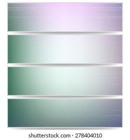 Abstract unfocused headers, blurred design vector.