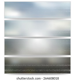 Abstract unfocused natural headers, blurred design vector.