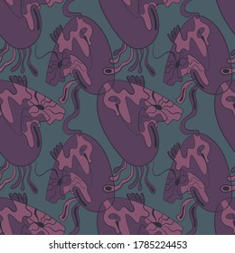 Abstract unhusual hand draw pattern. Seamless backdrop