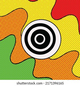 Abstract unique background with lines and circles