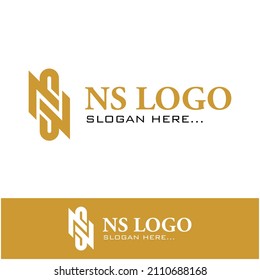 abstract  unique and classic ns logo