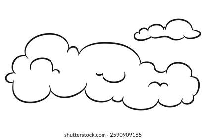Abstract Unique Clouds Hand Drawing Illustration Collection