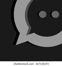 Abstract, unique and creative chat logo design vector