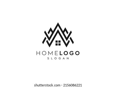 Abstract, unique and creative home or house logo design, house icon, home icon vector logo design