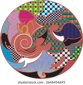 Abstract unique design with colorful pattern circle,Multi Color Clipart , Life Creative Multi Material Gradient Color Circle Pattern, g, Circle, template,Gradient colorful template