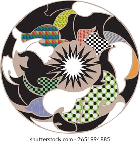 Abstrait design unique avec cercle de motif coloré, Art de Clip multicolore, Life Creative Multi Material Gradient Color Circle Motif, g, Circle, template, template colorée dégradé
