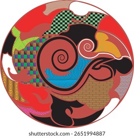 Abstrait design unique avec cercle de motif coloré, Art de Clip multicolore, Life Creative Multi Material Gradient Color Circle Motif, g, Circle, template, template colorée dégradé
