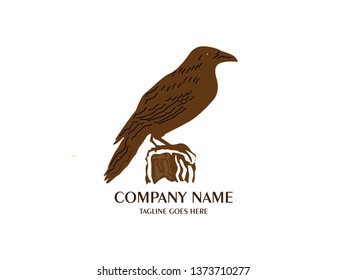 Abstract And Unique eagle vector design template. An exotic bird on white background 