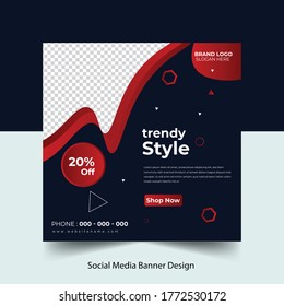 abstract Unique Editable modern Social Media banner Template, Elegant sale and discount promo - Vector.