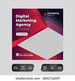 Abstract Unique Editable modern Social Media banner Template. Anyone can use This Design Easily. Promotional web banner for social media. Elegant sale and discount promo - Vector