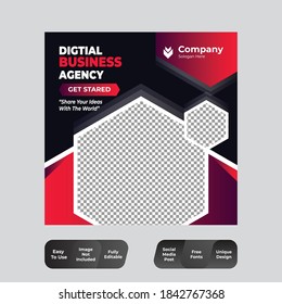 Abstract Unique Editable modern Social Media banner Template. Promotional web banner for social media. Elegant sale and discount promo - Vector