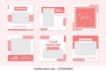 Abstract Unique Editable Peach Pink Red Modern Social Media banner Template. Anyone can use This Design Easily. Promotional web banner for social media. Elegant sale and discount promo vector. 