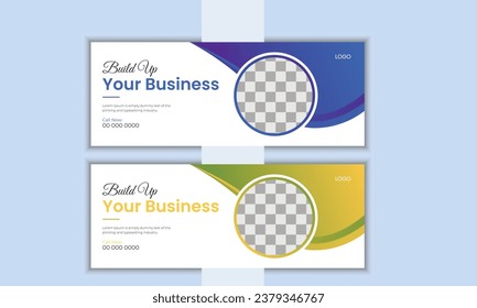 Abstract unique facebook cover design template.