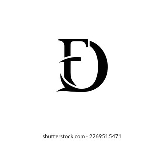 Abstract Unique FD And DF Logo Icon Design Template Vector Illustration.