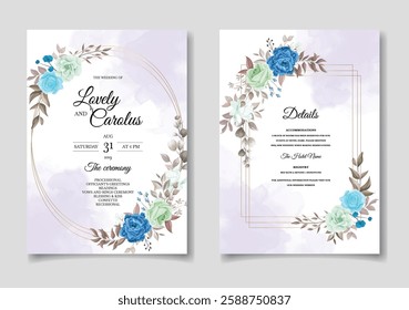 Abstract Unique Floral and Elegant Watercolor Card. Illustrator and designer. Wedding Invites, save the date, Birthday Invites, Video Invites, E-Cards.