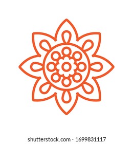 Abstract and Unique Flower Mandala Design