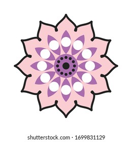 Abstract and Unique Flower Mandala Design
