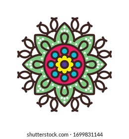 Abstract and Unique Flower Mandala Design