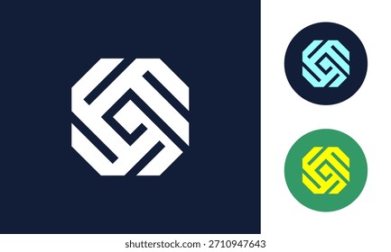 Abstractas y único símbolo del logotipo de G