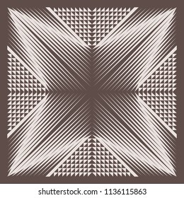 Abstract unique geometric shawl, scarf pattern. Vector ornamental background for textile, surface, decor design.