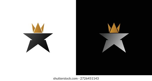 Abstraktes und einzigartiges King Star Logo Design