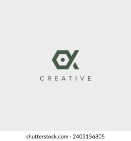 Resumen de una letra única DX XD logotipo de logotipo monocasco.