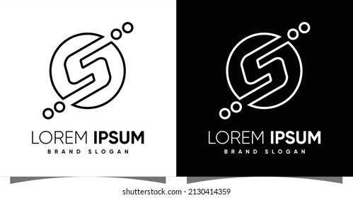 Abstract Unique letter logo with creative modern syle Premium Vector