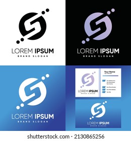 Abstract Unique letter logo with creative modern syle Premium Vector