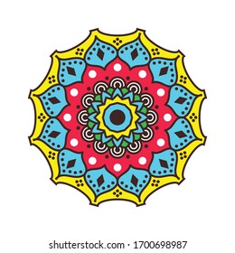 Abstract and Unique Mandala With Flower Design