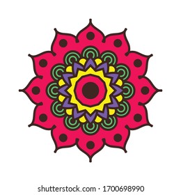 Abstract and Unique Mandala With Flower Design