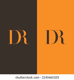 Abstract unique modern minimal alphabet letter icon logo DA