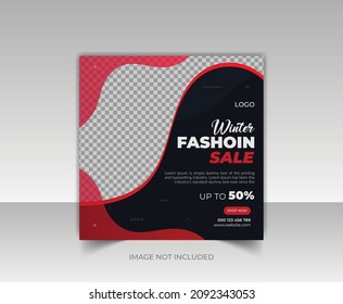 Abstrakt Einzigartige, moderne, minimale Square Social Media Post Template. Werbebanner für Social Media. Eleganter Verkauf und Rabatt-Promo - Vector. Geeignet für Social-Media-Post- und Web-Werbung