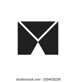 abstract unique pants shape symbol logo vector 
