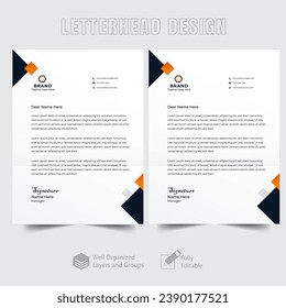 Abstract unique professional letterhead design, clean sky blue and yellow letterhead set, unique flyer for company.
