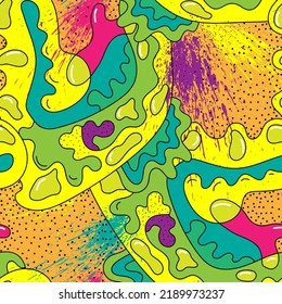 Abstract unique seamless artwork with hand drawn unusual pattern