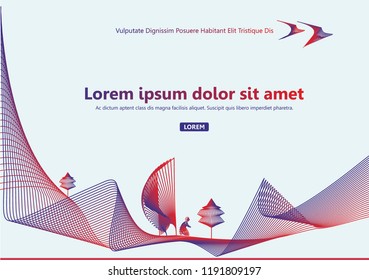 Abstract unique style wire frame slide presentation template