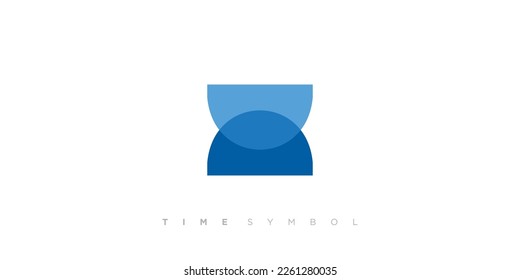 Resumen y diseño único del logotipo del símbolo del tiempo