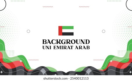 Abstract United Arab Emirates Background with Flag Colors