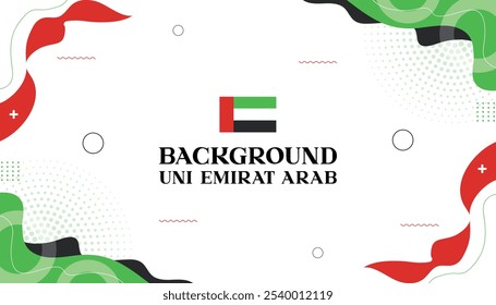 Abstract United Arab Emirates Background with Flag Colors