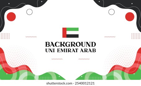 Abstract United Arab Emirates Background with Flag Colors