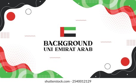 Abstract United Arab Emirates Background with Flag Colors