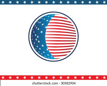 abstract united state background with circle flag design
