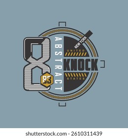 ABSTRACT UNITED STATES NEW YORK 83 - MODERN AND STYLISH TYPOGRAPHY DESIGN, VECTOR PRINT T-SHIRT, GRAPHIC VECTOR DESIGN, URBAN STYLE, STREET WEAR FASHION ILLUSTRATION, 